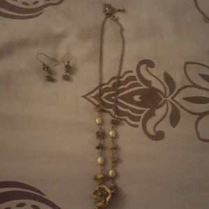 Necklace and earring costume jewelry set